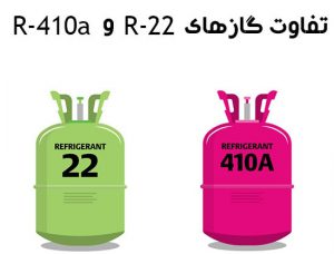 تفاوت های گاز مبرد R22 با گاز مبرد  R410A
