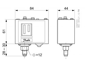 ابعاد پرشر سوئیچ به میلیمتر